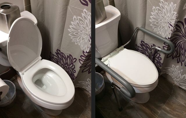 Toilet safety rails