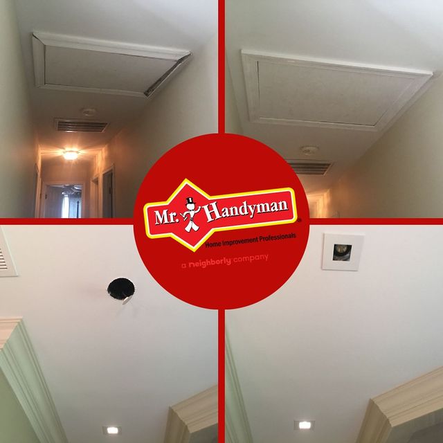 Trim repair and light installation.