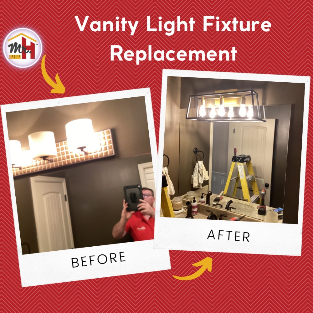 Vanity light fixture replacement in Spring Hill