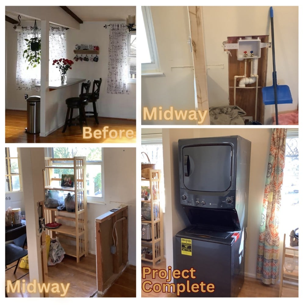 Washer & dryer install