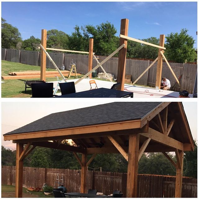 Outdoor patio roof.