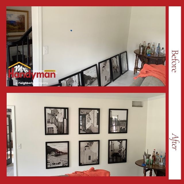 before and after hanging 6 picture