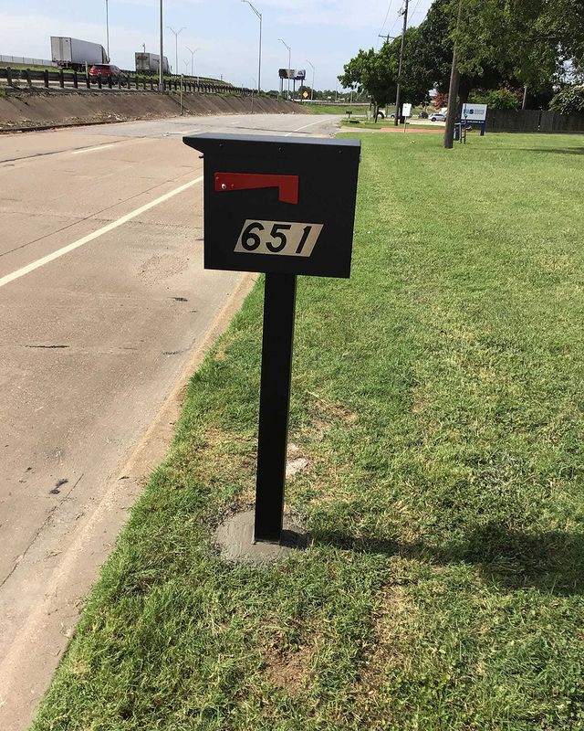 black mailbox