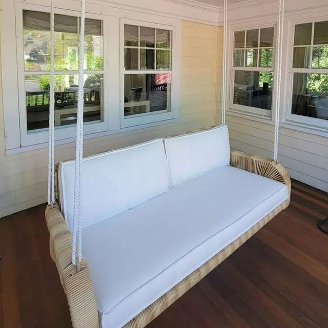 cushioned porch swing