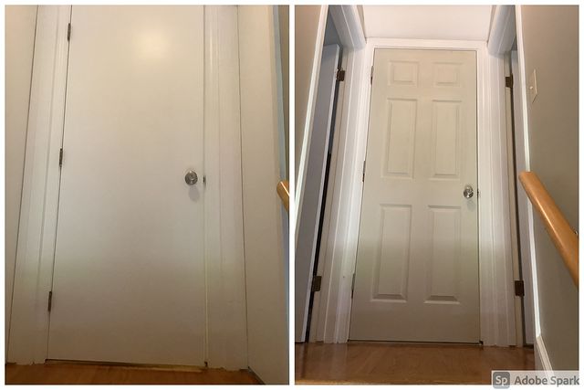 before and after the door replacement