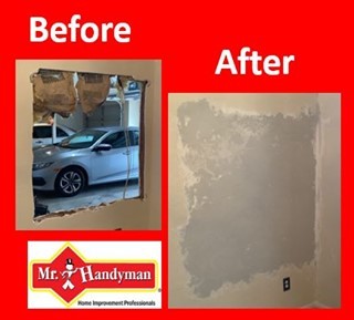 drywall before and after