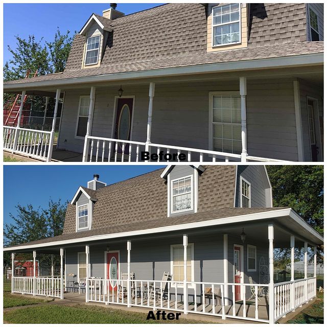 before and after exterior remodel