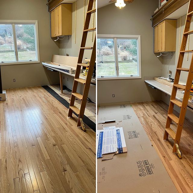 install of pre finished oak hardwood floors