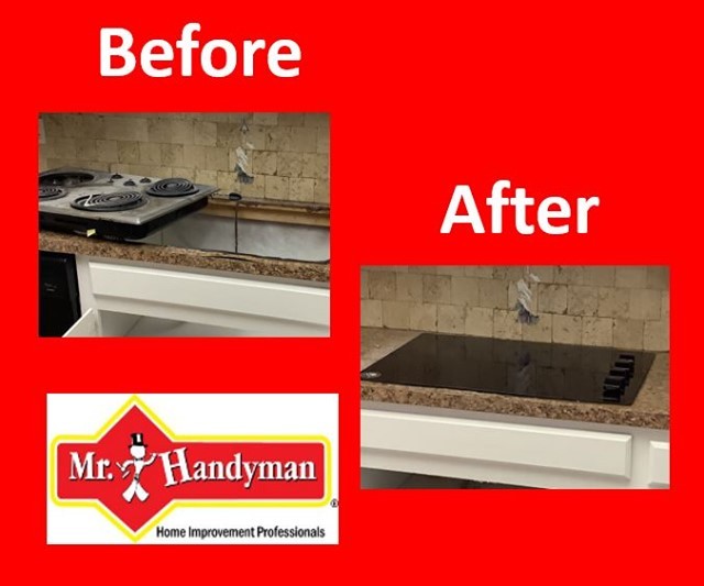 kitchen stove before and after