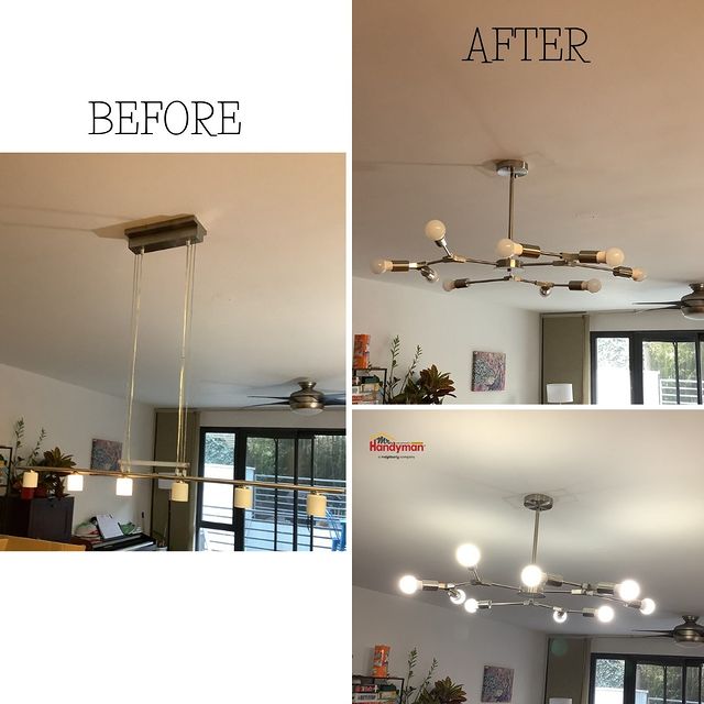 light fixture replacement to the ceiling