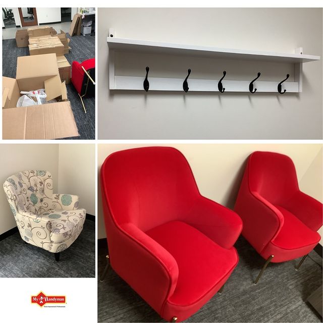 office furniture assembly with sofas