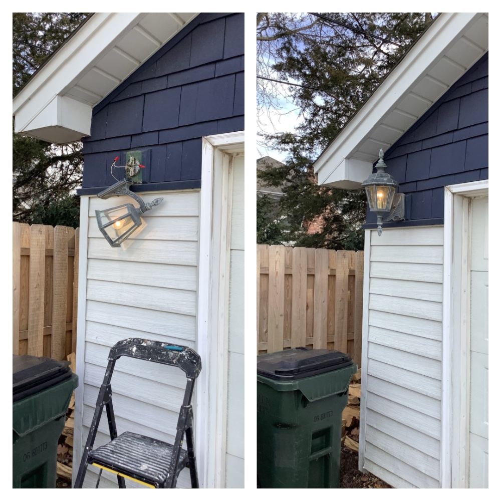 Outdoor light fixture replacement