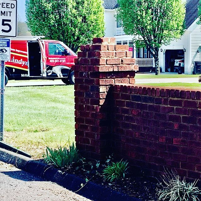 pressure washed community entrance