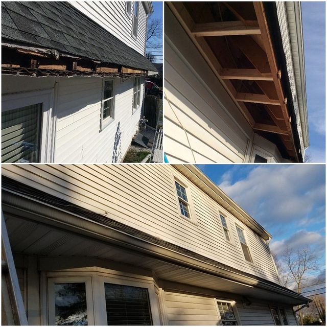 Roof and siding and gutters.