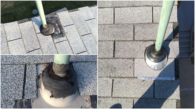 Vent boot replacement on a roof in Sayreville