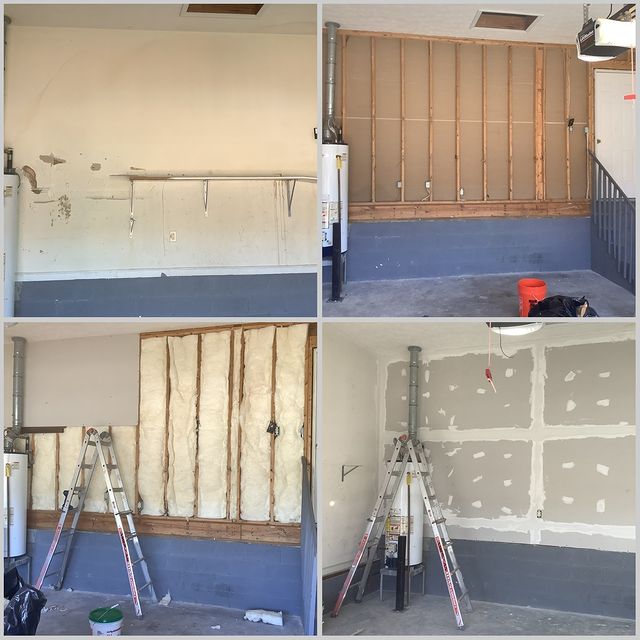 walls before and after