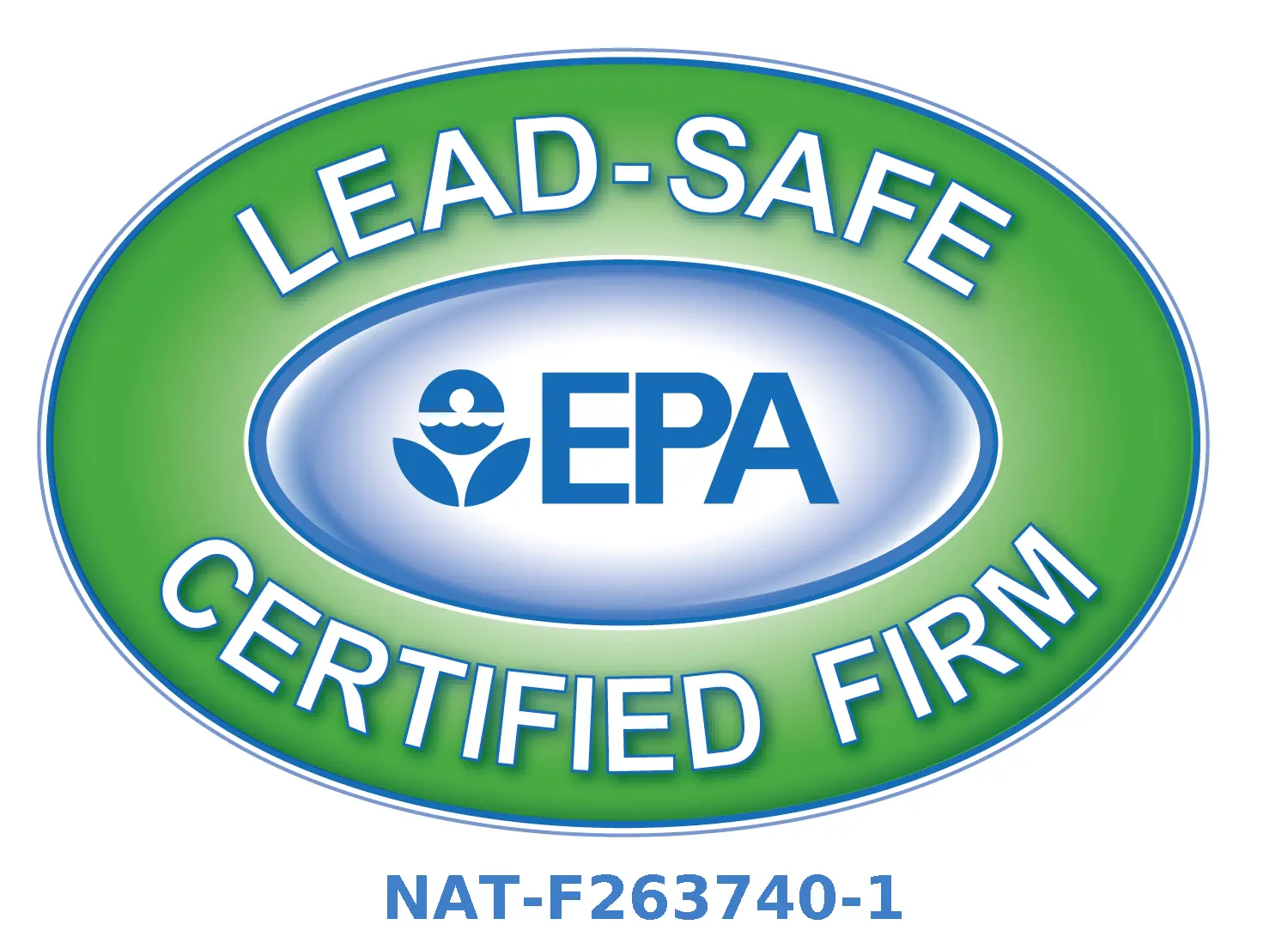 EPA Lead-Safe Certified Firm logo.