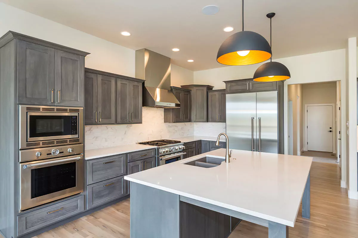 view of kitchen with smooth surface countertops