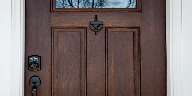 Brown front door