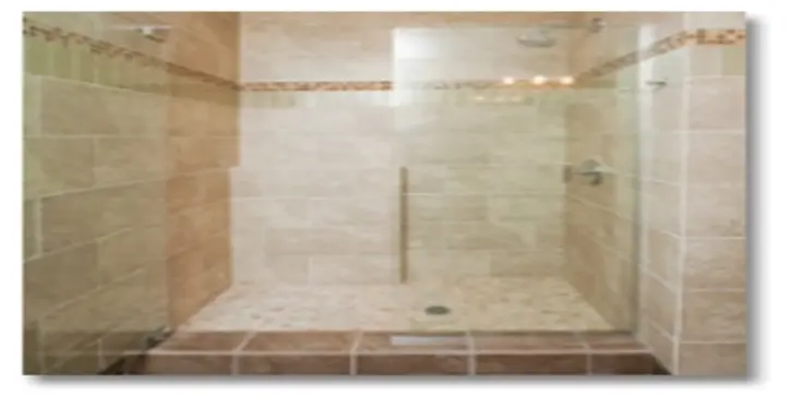 Glass Tile Shower.