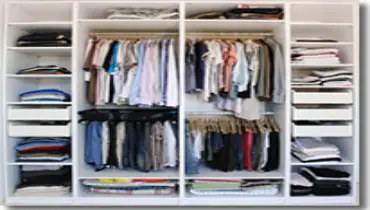 A well-organized closet.