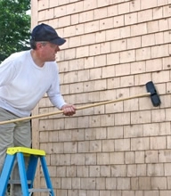 Cleaning Siding.