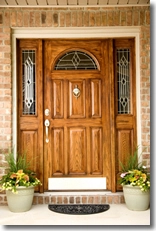 Exterior Wood Door Cleaning.