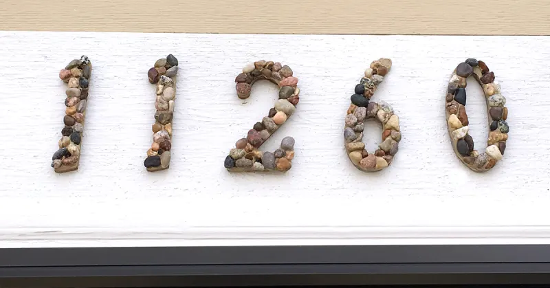 11260 zip code made up of pebbles.