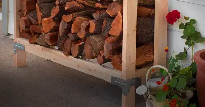 A stack of firewood.