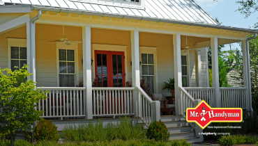 Yellow house with Mr. Handman logo in the bottom right.