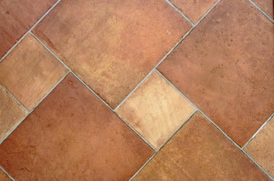 Brown ceramic tile.