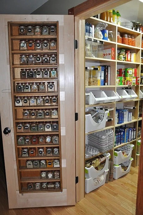 Organized pantry.