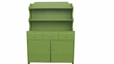 Vintage green storage hutch.