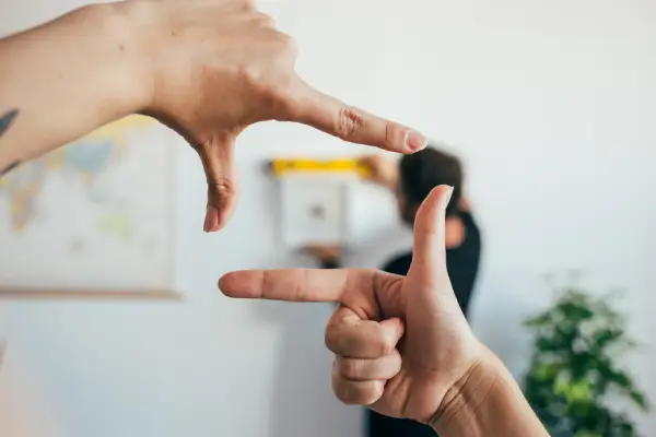 Woman helps her partner.