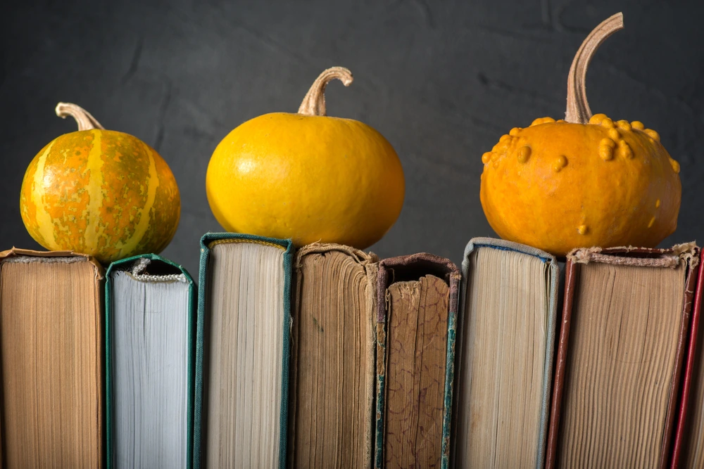 DIY spooky old books for halloween decorations.