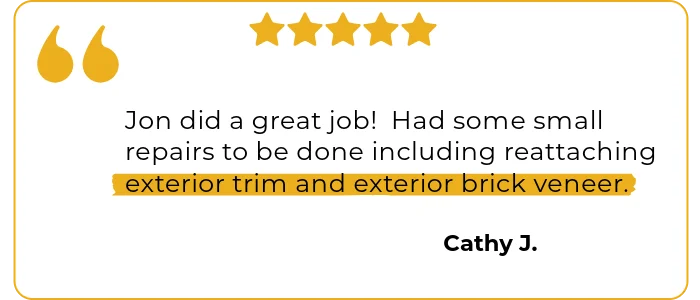 Testimonial from a Mr. Handyman of Mooresville customer satisfied with our professional work.