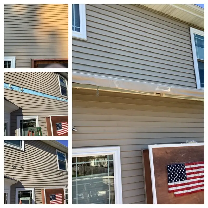 An awning installation in Wheaton, IL by Mr. Handyman.