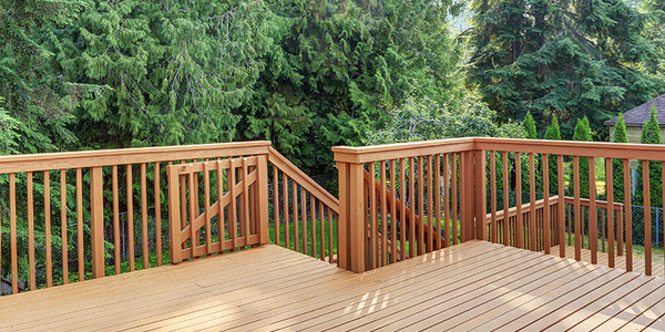 Another view of deck installation in Wheaton, IL by the professionals at Mr. Handyman.