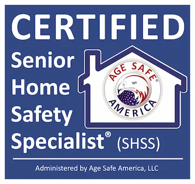 Certified senior home safety specialist badge.