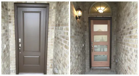 Handyman Little Elm front door installation.