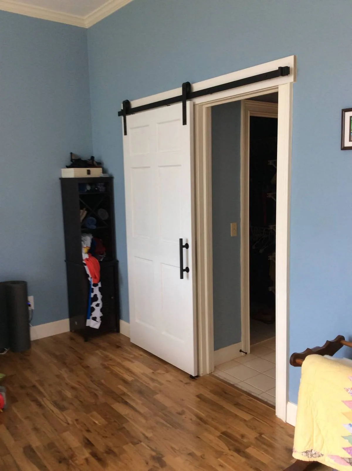 Interior barn door installation in Jacksonville, FL completed by Mr Handyman