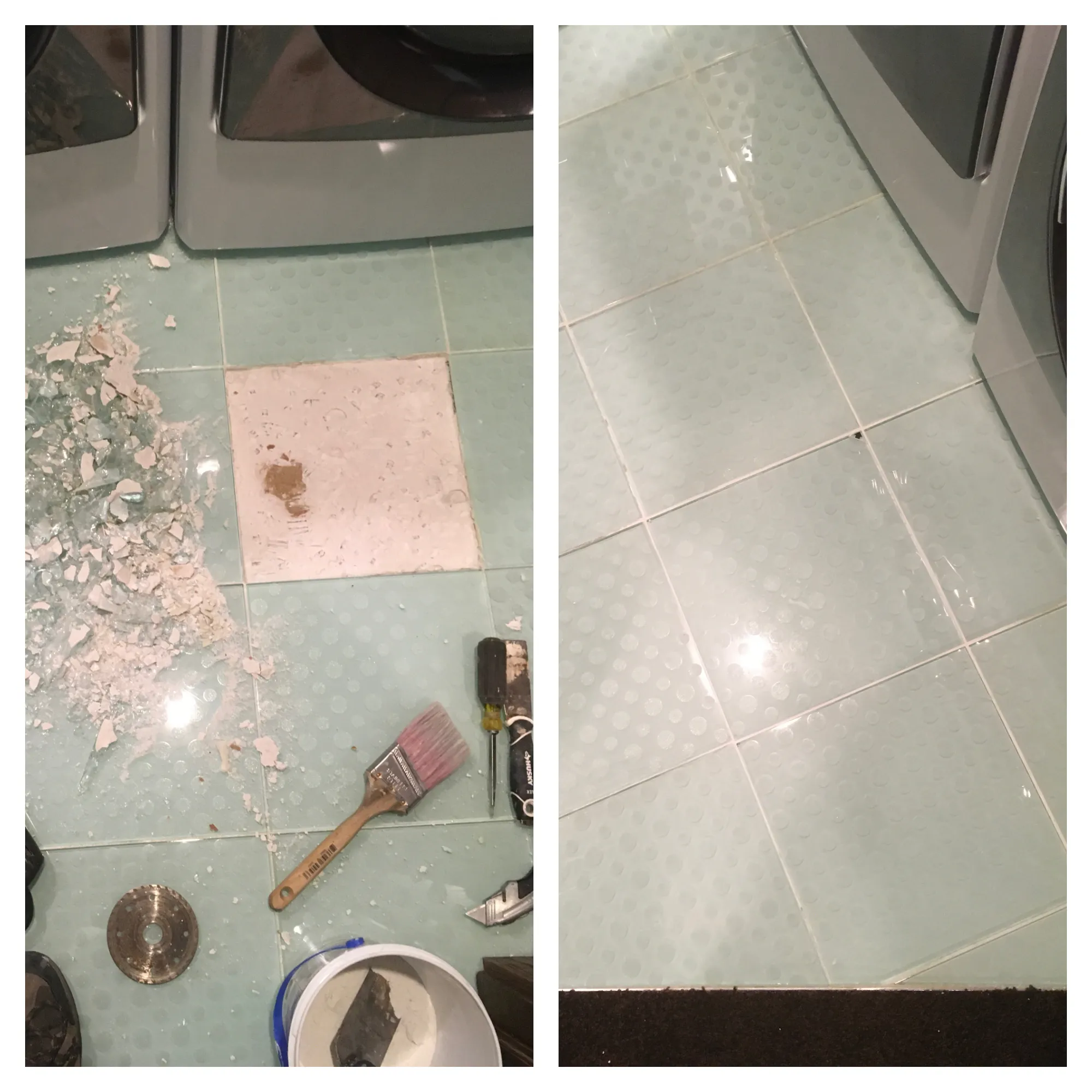 Tile repair in Schaumburg, IL by Mr. Handyman of Wheaton-Hinsdale.
