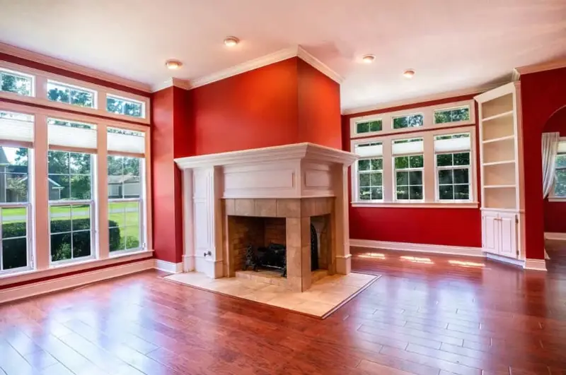 A living room with flooring that has received professional services for flooring repair in Charleston, SC