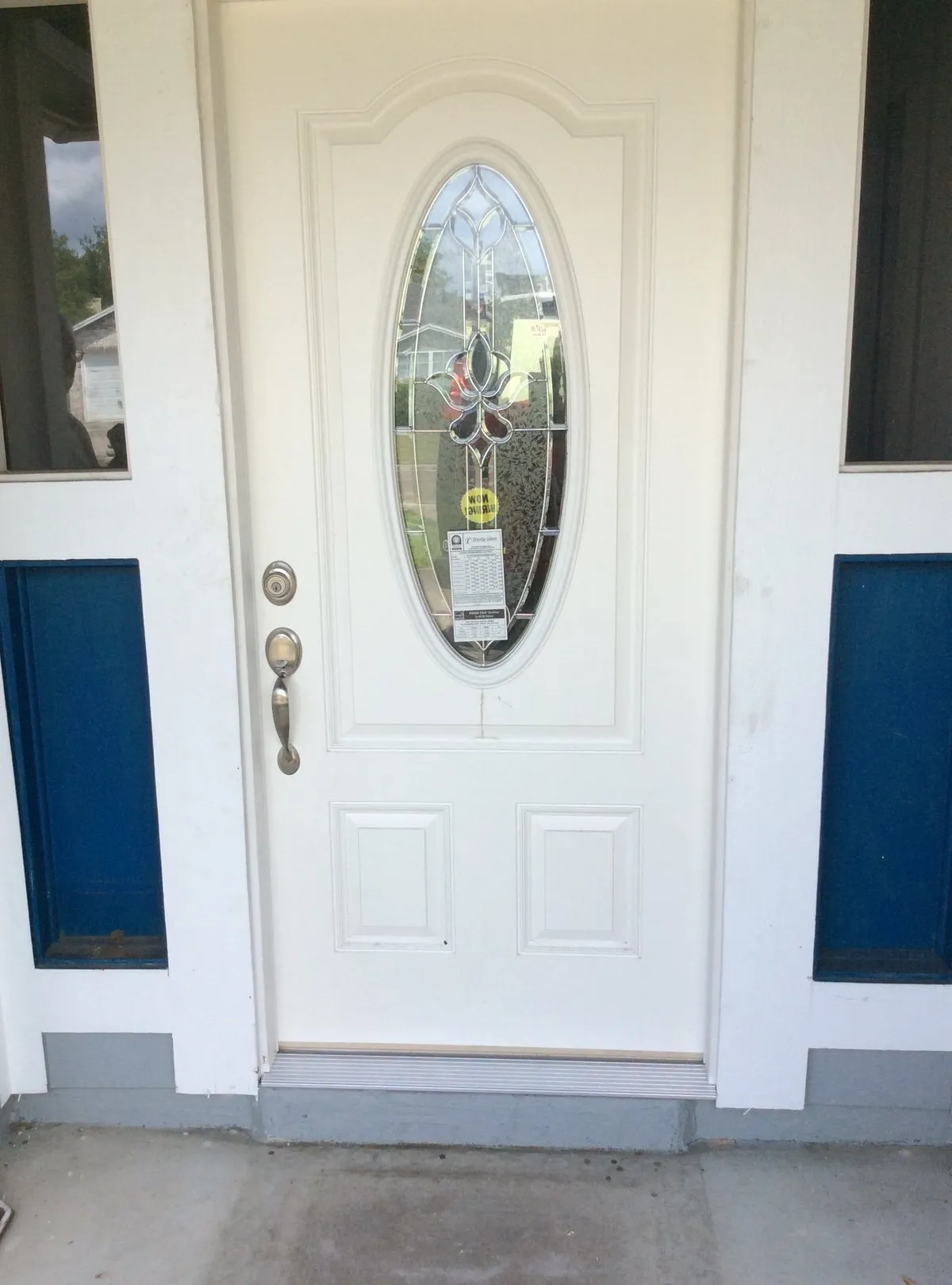 Mr. Handyman completing expert service for front door repair in Jacksonville, FL