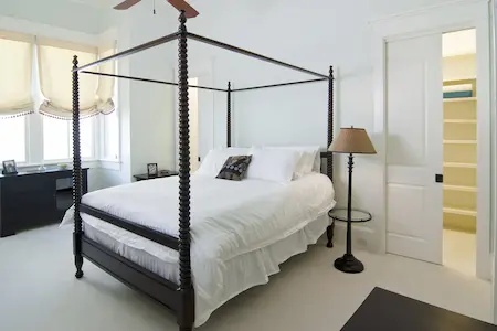 bedroom with pocket door