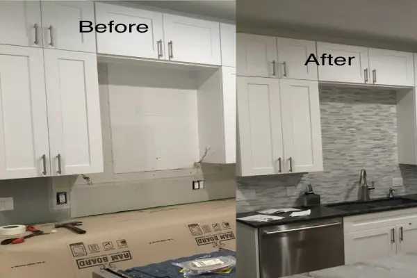 Mr. Handyman tile backsplash installation and repair in denton.