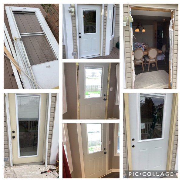 Front door replacement in Wheaton, IL by the pros at Mr. Handyman of Wheaton-Hinsdale.