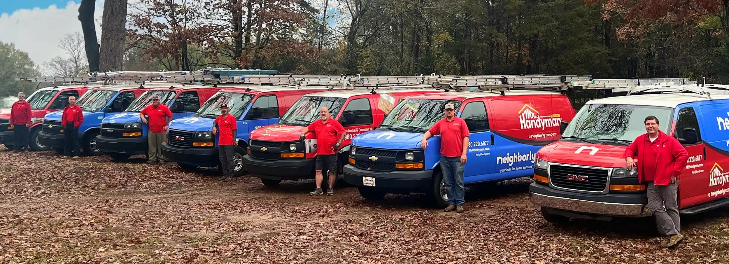 MRH technicians in front of van.